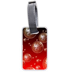 Background Red Blow Balls Deco Luggage Tags (one Side)  by Nexatart