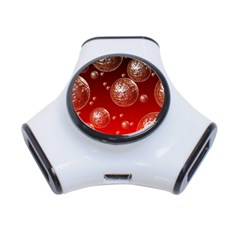 Background Red Blow Balls Deco 3-port Usb Hub by Nexatart