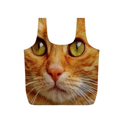 Cat Red Cute Mackerel Tiger Sweet Full Print Recycle Bags (s)  by Nexatart