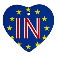 Britain Eu Remain Ornament (heart) by Nexatart