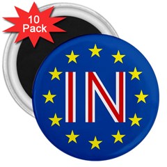 Britain Eu Remain 3  Magnets (10 Pack) 