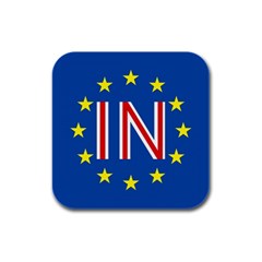 Britain Eu Remain Rubber Square Coaster (4 Pack) 