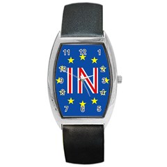 Britain Eu Remain Barrel Style Metal Watch by Nexatart