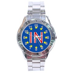 Britain Eu Remain Stainless Steel Analogue Watch by Nexatart