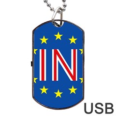 Britain Eu Remain Dog Tag Usb Flash (one Side) by Nexatart