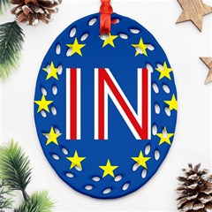 Britain Eu Remain Oval Filigree Ornament (two Sides) by Nexatart