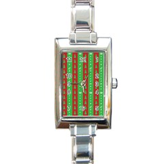 Christmas Tree Background Rectangle Italian Charm Watch by Nexatart