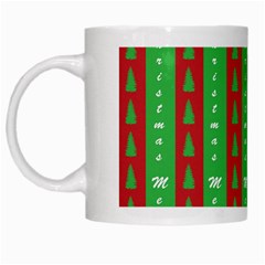 Christmas Tree Background White Mugs