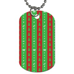 Christmas Tree Background Dog Tag (one Side)