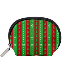 Christmas Tree Background Accessory Pouches (small)  by Nexatart