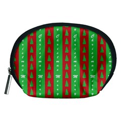 Christmas Tree Background Accessory Pouches (medium)  by Nexatart