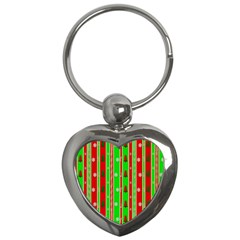 Christmas Paper Pattern Key Chains (heart)  by Nexatart