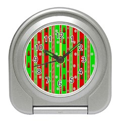 Christmas Paper Pattern Travel Alarm Clocks by Nexatart