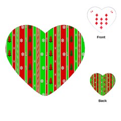 Christmas Paper Pattern Playing Cards (heart)  by Nexatart