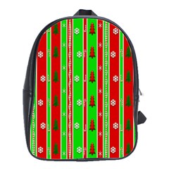 Christmas Paper Pattern School Bags(large)  by Nexatart