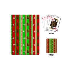 Christmas Paper Pattern Playing Cards (mini)  by Nexatart