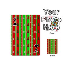 Christmas Paper Pattern Playing Cards 54 (mini)  by Nexatart