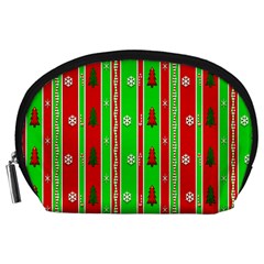 Christmas Paper Pattern Accessory Pouches (large)  by Nexatart