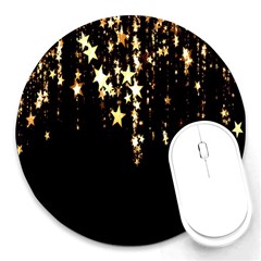 Christmas Star Advent Background Round Mousepads by Nexatart