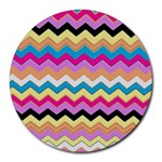 Chevrons Pattern Art Background Round Mousepads Front