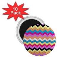 Chevrons Pattern Art Background 1.75  Magnets (10 pack) 