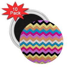 Chevrons Pattern Art Background 2.25  Magnets (10 pack) 