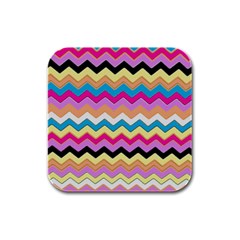 Chevrons Pattern Art Background Rubber Square Coaster (4 pack) 