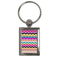 Chevrons Pattern Art Background Key Chains (Rectangle) 