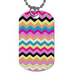 Chevrons Pattern Art Background Dog Tag (One Side)