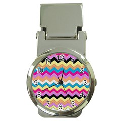 Chevrons Pattern Art Background Money Clip Watches