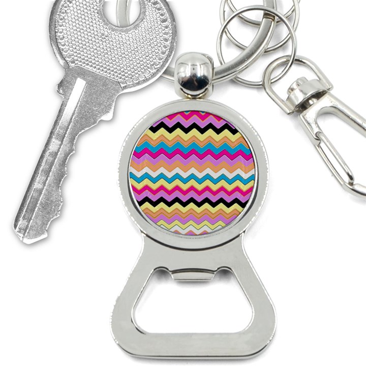 Chevrons Pattern Art Background Button Necklaces