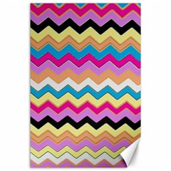 Chevrons Pattern Art Background Canvas 24  x 36 