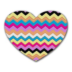 Chevrons Pattern Art Background Heart Mousepads