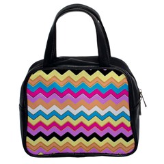 Chevrons Pattern Art Background Classic Handbags (2 Sides)