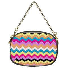 Chevrons Pattern Art Background Chain Purses (One Side) 