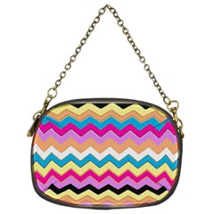 Chevrons Pattern Art Background Chain Purses (Two Sides) 