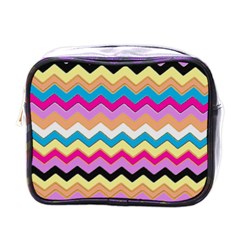 Chevrons Pattern Art Background Mini Toiletries Bags