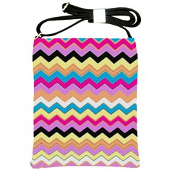 Chevrons Pattern Art Background Shoulder Sling Bags