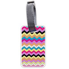 Chevrons Pattern Art Background Luggage Tags (One Side) 