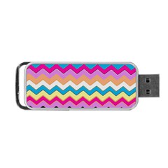 Chevrons Pattern Art Background Portable USB Flash (Two Sides)