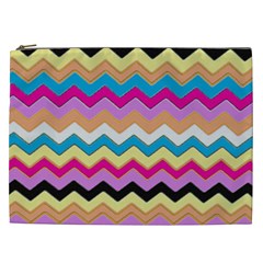 Chevrons Pattern Art Background Cosmetic Bag (XXL) 