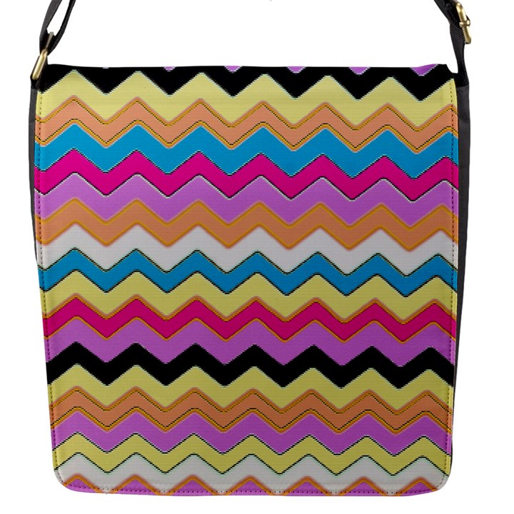 Chevrons Pattern Art Background Flap Messenger Bag (S)