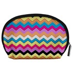 Chevrons Pattern Art Background Accessory Pouches (Large)  Back