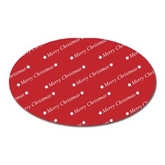 Christmas Paper Background Greeting Oval Magnet by Nexatart