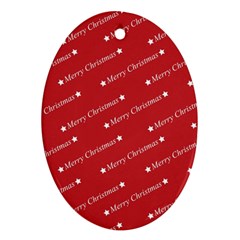 Christmas Paper Background Greeting Oval Ornament (two Sides) by Nexatart