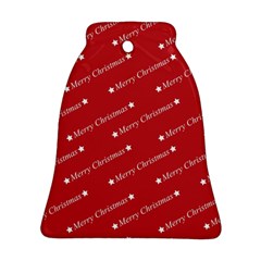 Christmas Paper Background Greeting Bell Ornament (two Sides) by Nexatart