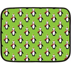 Christmas Penguin Penguins Cute Fleece Blanket (mini) by Nexatart