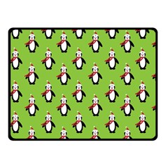 Christmas Penguin Penguins Cute Fleece Blanket (small) by Nexatart