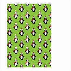 Christmas Penguin Penguins Cute Small Garden Flag (two Sides) by Nexatart