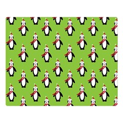 Christmas Penguin Penguins Cute Double Sided Flano Blanket (large)  by Nexatart